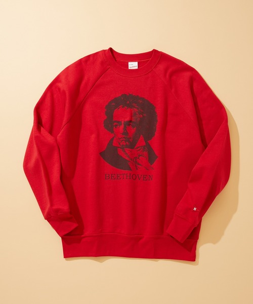 Healthknit(ヘルスニット)の「Healthknit CLASSIC SWEAT L/S BEETHOVEN (54018)(スウェット・メンズ・ヘザーグレー/レッド/マスタード/サンドベージュ・MEDIUM/LARGE/X-LARGE)」の4枚目の写真