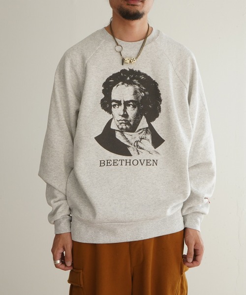 Healthknit(ヘルスニット)の「Healthknit CLASSIC SWEAT L/S BEETHOVEN (54018)(スウェット・メンズ・ヘザーグレー/レッド/マスタード/サンドベージュ・MEDIUM/LARGE/X-LARGE)」の16枚目の写真