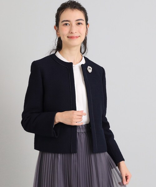 ≪通勤・セレモニー/セットアップ対応≫コットンツイードジャケット