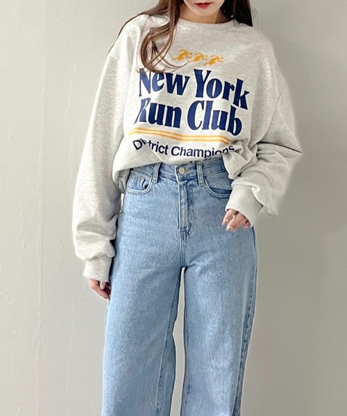 正規品♡裏毛スウェット♡ロゴ上下セット♡ネイビー WEGO トレーナー スウェット WEGO/裏起毛ロゴスウェット上下