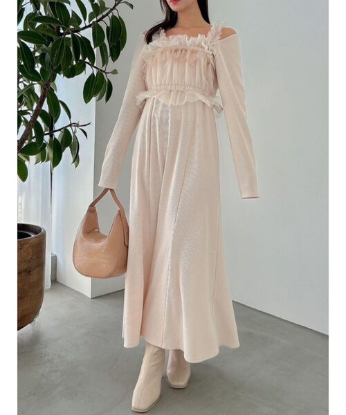 ダズリン　ワンピース dazzlin（ダズリン）の「チュールギャザービスチェカット