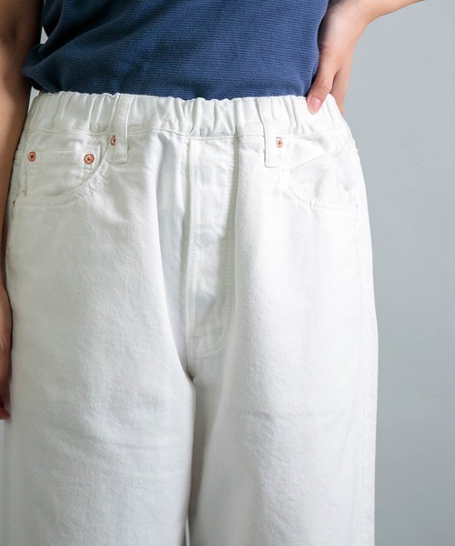 OMNIGOD womens / オムニゴッド] 10ozホワイトデニム 5Pイージールーズ