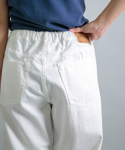 OMNIGOD womens / オムニゴッド] 10ozホワイトデニム 5Pイージールーズ