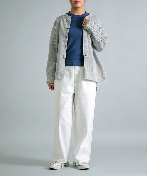 OMNIGOD womens / オムニゴッド] 10ozホワイトデニム 5Pイージールーズ