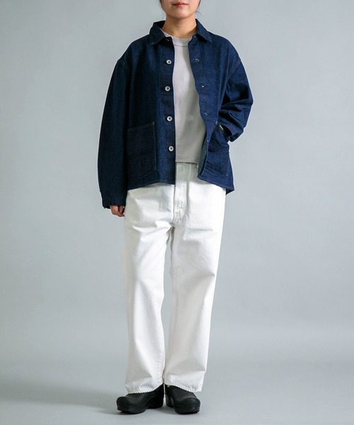 OMNIGOD（オムニゴッド）の「[OMNIGOD womens / オムニゴッド] 10ozホワイトデニム 5Pイージールーズジーンズ（デニムパンツ・レディース・ホワイト・3/2）」の20枚目の写真