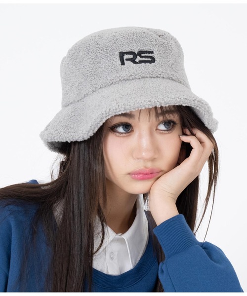 ANAP GiRL(アナップガール)の「R+Sボアバスケットハット(ハット・キッズ・ブラック/グレー/ブルー・FREE)」の10枚目の写真
