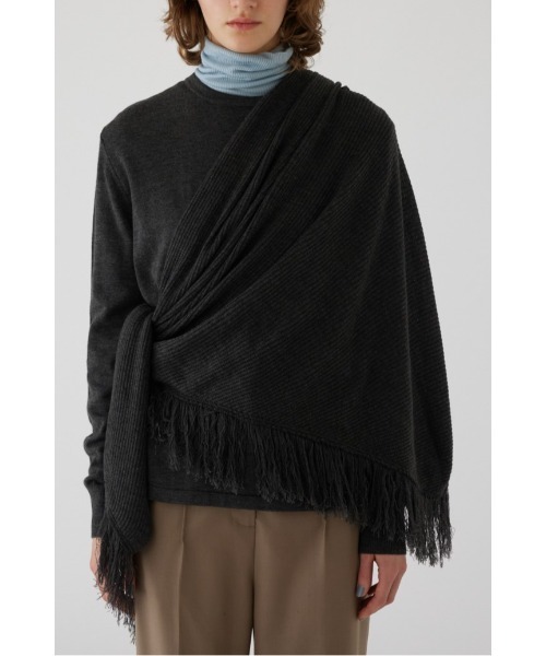 RIM.ARK(リムアーク)の「Tops and fringe stole set(ニット/セーター・レディース・イエロー系その他/ダークブルー/キャメル/チャコールグレー・FREE)」の14枚目の写真