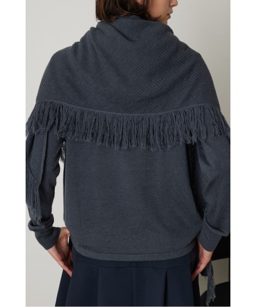 RIM.ARK(リムアーク)の「Tops and fringe stole set(ニット/セーター・レディース・イエロー系その他/ダークブルー/キャメル/チャコールグレー・FREE)」の22枚目の写真