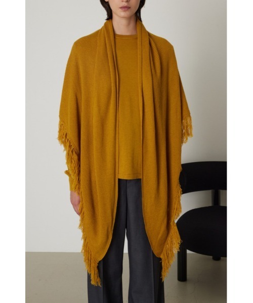 RIM.ARK(リムアーク)の「Tops and fringe stole set(ニット/セーター・レディース・イエロー系その他/ダークブルー/キャメル/チャコールグレー・FREE)」の10枚目の写真