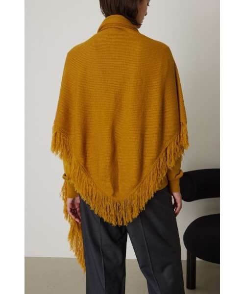 RIM.ARK(リムアーク)の「Tops and fringe stole set(ニット/セーター・レディース・イエロー系その他/ダークブルー/キャメル/チャコールグレー・FREE)」の7枚目の写真