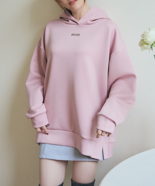 LANTINAM（ランティナム）の「【ユニセックス】ポンチフーディー(2サイズ展開)（パーカー・レディース・ネイビー系2/ピンク系2/ピンク系1/ネイビー系1/ブラウン系1/ブラウン系2・L/M）」の6枚目の写真
