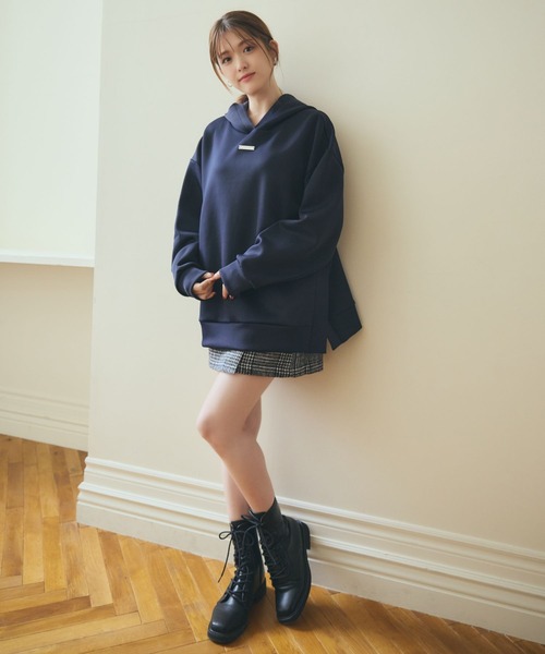 LANTINAM（ランティナム）の「【ユニセックス】ポンチフーディー(2サイズ展開)（パーカー・レディース・ネイビー系2/ピンク系2/ピンク系1/ネイビー系1/ブラウン系1/ブラウン系2・L/M）」の19枚目の写真