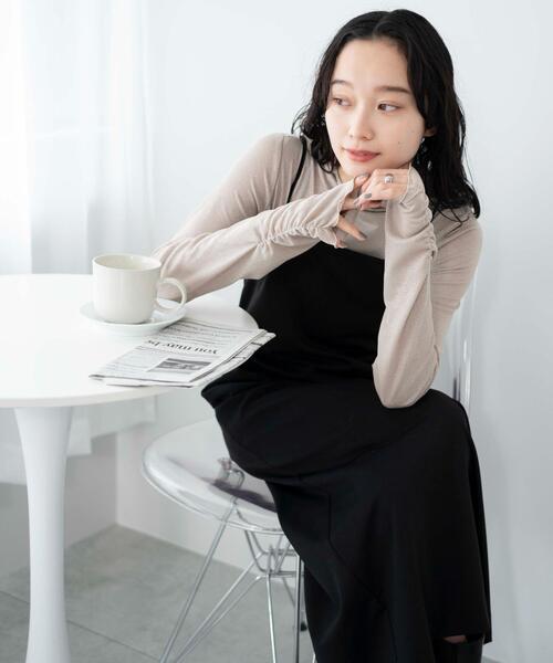 WEGO（ウィゴー）の「WEGO/ラメシアートップス（Tシャツ/カットソー・レディース・ブラック/ベージュ系その他・FREE）」の9枚目の写真