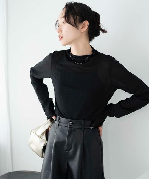 WEGO（ウィゴー）の「WEGO/ラメシアートップス（Tシャツ/カットソー・レディース・ブラック/ベージュ系その他・FREE）」の4枚目の写真