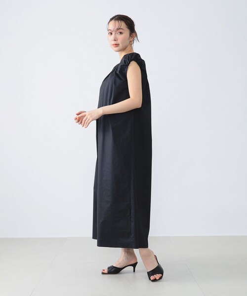 デミルクスビームス レディースワンピース サイズ38 ブラック ノースリーブ 24aw Demi-Luxe BEAMS デミルクスビームス ／ スーパーシンプル