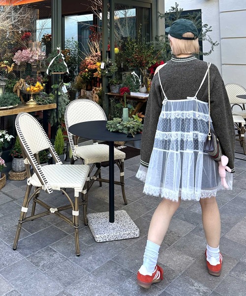 Alley by w closet(アリーバイダブルクローゼット)の「【Alley】肩あきロングニットプルオーバー(ニット/セーター・レディース・オフホワイト/チャコールグレー・FREE)」の5枚目の写真