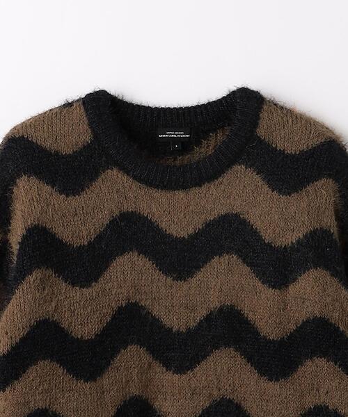 green label relaxing（グリーンレーベルリラクシング）の「TJ ウェーブボーダー プルオーバー 100cm-110cm（ニット/セーター・キッズ・ライトブルー/ブラック・XS110/S130）」の4枚目の写真