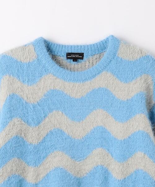 green label relaxing（グリーンレーベルリラクシング）の「TJ ウェーブボーダー プルオーバー 100cm-110cm（ニット/セーター・キッズ・ライトブルー/ブラック・XS110/S130）」の8枚目の写真