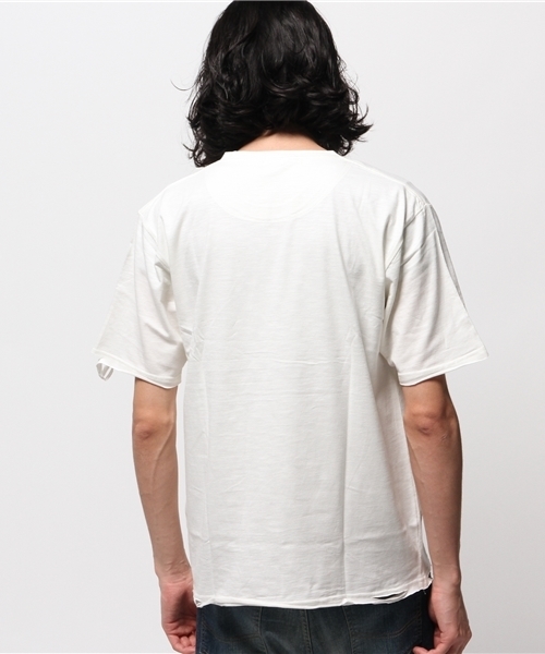 WEGO(ウィゴー)の「WEGO/クラッシュプリントTシャツ(Tシャツ/カットソー・メンズ・ブラック/カーキ/ホワイト・MEDIUM/LARGE)」の6枚目の写真