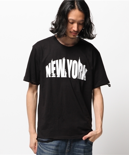 WEGO(ウィゴー)の「WEGO/クラッシュプリントTシャツ(Tシャツ/カットソー・メンズ・ブラック/カーキ/ホワイト・MEDIUM/LARGE)」の13枚目の写真