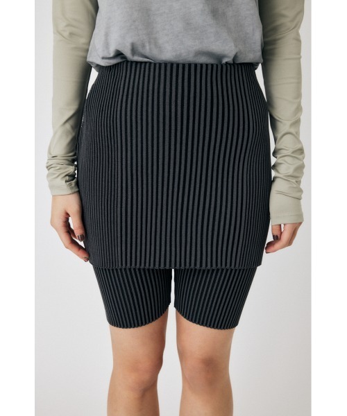 MOUSSY（マウジー）の「LAYERED BIKE ショーツ（その他パンツ・レディース・ブルー/ブラック/ベージュ・1/2）」の7枚目の写真