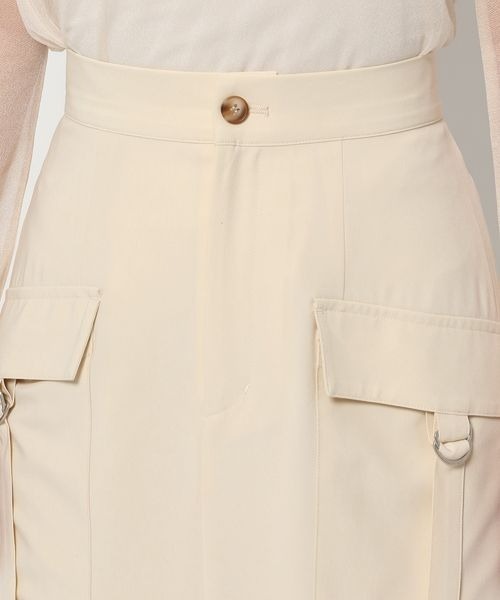 mysty woman（ミスティウーマン）の「ドロストアレンジカーゴスカート 106945（スカート・レディース・チャコールグレー/ライトベージュ/アイボリー・FREE）」の10枚目の写真