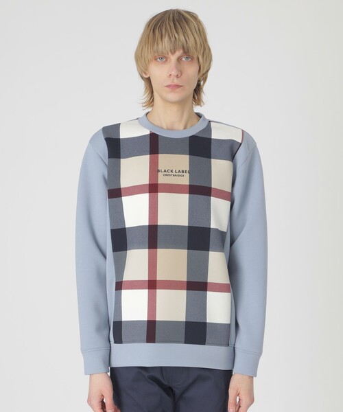 a*a様 BLACK LABEL CRESTBRIDGE チェック柄スウェット ブラックウォッチクレストブリッジチェックスウェットシャツ