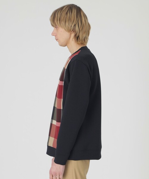 一部店舗限定パーシャルチェックスウェットシャツ　ブラックレーベルクレストブリッジ BLACK LABEL CRESTBRIDGE（ブラックレーベル・クレストブリッジ