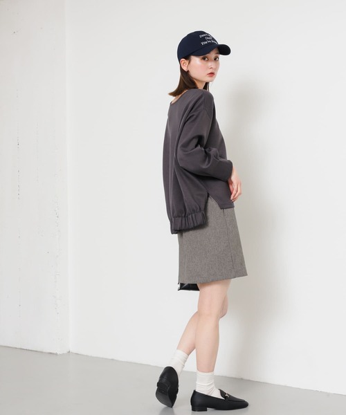 SENSE OF PLACE by URBAN RESEARCH（センスオブプレイスバイアーバンリサーチ）の「ラップミニスカート（スカート・レディース・グレー/ベージュ/ブラック・SMALL/MEDIUM）」の10枚目の写真