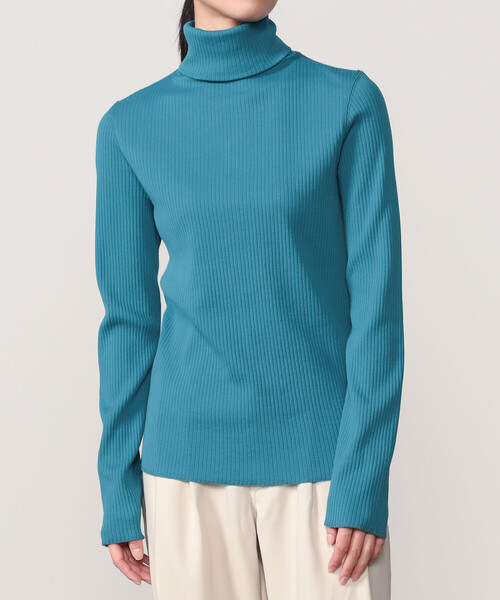 THE SHINZONE(ザ シンゾーン)の「THE SHINZONE | HIGH NECK RIB WOMEN(Tシャツ/カットソー・レディース・ブラック/ターコイズブルー/ホワイト・F)」の10枚目の写真