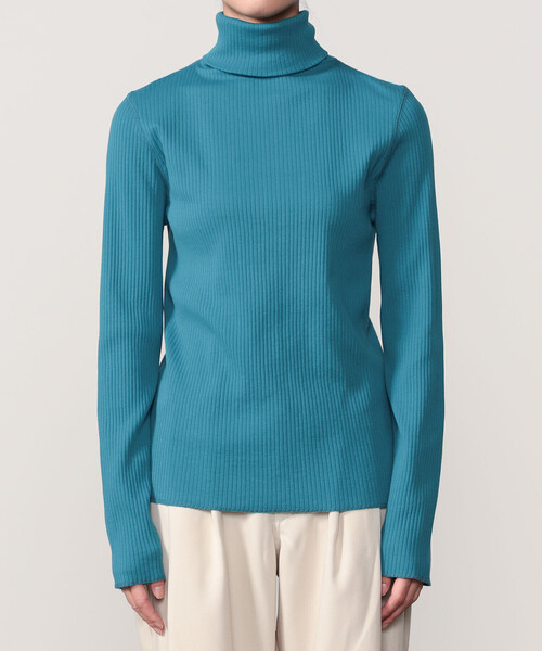 THE SHINZONE(ザ シンゾーン)の「THE SHINZONE | HIGH NECK RIB WOMEN(Tシャツ/カットソー・レディース・ブラック/ターコイズブルー/ホワイト・F)」の11枚目の写真