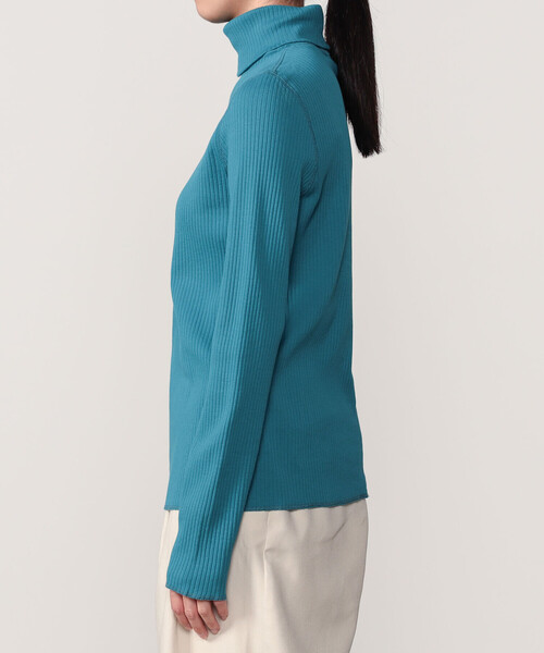 THE SHINZONE(ザ シンゾーン)の「THE SHINZONE | HIGH NECK RIB WOMEN(Tシャツ/カットソー・レディース・ブラック/ターコイズブルー/ホワイト・F)」の12枚目の写真