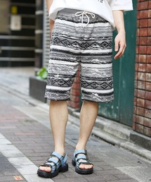 裏毛グラフィックプリントショートパンツ