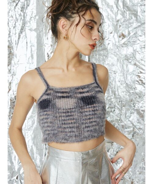 EVRIS（エヴリス）の「フェザーラメアンサンブルニットトップス（ニット/セーター・レディース・グレー/ピンク/オレンジ・FREE）」の11枚目の写真