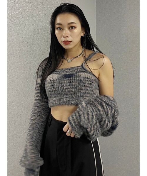 EVRIS（エヴリス）の「フェザーラメアンサンブルニットトップス（ニット/セーター・レディース・グレー/ピンク/オレンジ・FREE）」の17枚目の写真