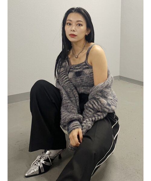 EVRIS（エヴリス）の「フェザーラメアンサンブルニットトップス（ニット/セーター・レディース・グレー/ピンク/オレンジ・FREE）」の19枚目の写真