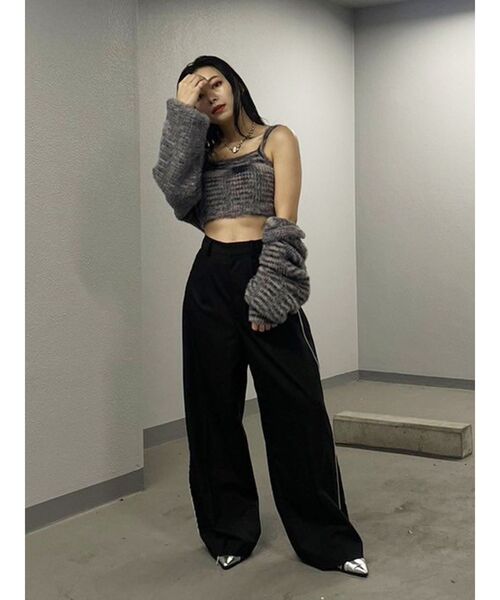 EVRIS（エヴリス）の「フェザーラメアンサンブルニットトップス（ニット/セーター・レディース・グレー/ピンク/オレンジ・FREE）」の21枚目の写真