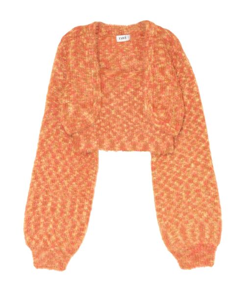 EVRIS（エヴリス）の「フェザーラメアンサンブルニットトップス（ニット/セーター・レディース・グレー/ピンク/オレンジ・FREE）」の9枚目の写真