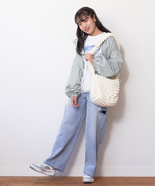 LOVETOXIC（ラブトキシック）の「ダメージワイドパンツ（その他パンツ・キッズ・グレー/サックスブルー/ライトブルー/ライトグレー・S/M/L）」の10枚目の写真