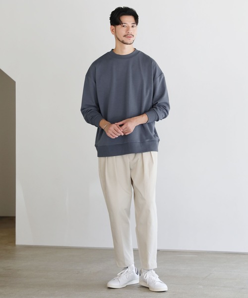 LIL VENDARS(リルヴェンダース)の「TCダンボールルーズシルエットプルオーバー(スウェット・メンズ・アッシュグレー/ベージュ/ブラック/ブルーグレー・M/L/XL)」の21枚目の写真