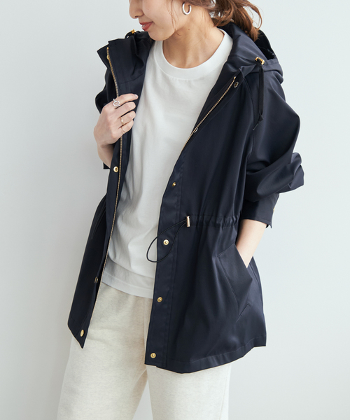 スピックアンドスパン　撥水ツイルフーデッドブルゾン Spick & Span｜《追加》撥水ツイルフーデッドブルゾン | Rakuten