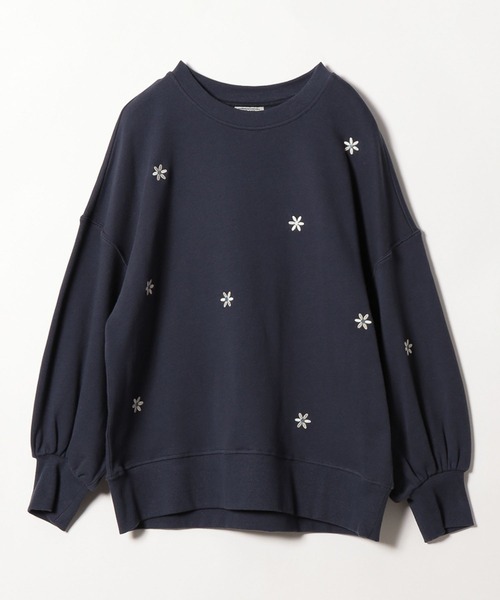 niko and...（ニコアンド）の「[MODE NORM CORE]エンブロクルースウェットプルオーバー（スウェット・レディース・グレー/ネイビー/オレンジ・MEDIUM/LONG）」の6枚目の写真