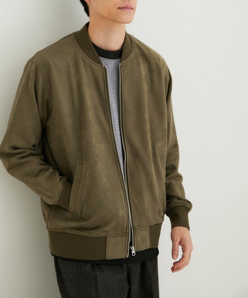 【セール】【mens】PUスェードジップアップブルゾン（ブルゾン）｜LE CERCLE par rope'（ルセルクルパーロペ）