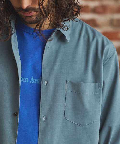 RATTLE TRAP（ラトルトラップ）の「ストレッチカチオン七分袖シャツ（シャツ/ブラウス・メンズ・ベージュ/ネイビー/ブラウン/ブルー/ライトブルー・S/M/L/LL）」の13枚目の写真