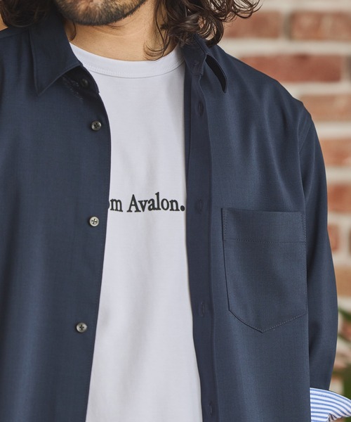 RATTLE TRAP（ラトルトラップ）の「ストレッチカチオン七分袖シャツ（シャツ/ブラウス・メンズ・ベージュ/ネイビー/ブラウン/ブルー/ライトブルー・S/M/L/LL）」の18枚目の写真