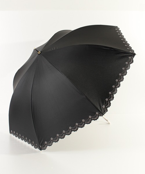 ALWAYS GOOD TIME(オルウェイズグッドタイム)の「【一級遮光・晴雨兼用】UV日傘/PARASOL/パラソル フラワーヒートカット(長傘・レディース・ブラック/ベージュ/ラベンダー・F)」の10枚目の写真