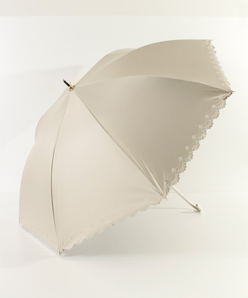 ALWAYS GOOD TIME(オルウェイズグッドタイム)の「【一級遮光・晴雨兼用】UV日傘/PARASOL/パラソル フラワーヒートカット(長傘・レディース・ブラック/ベージュ/ラベンダー・F)」の13枚目の写真