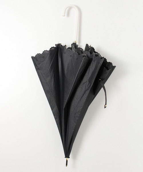 ALWAYS GOOD TIME(オルウェイズグッドタイム)の「【一級遮光・晴雨兼用】UV日傘/PARASOL/パラソル フラワーヒートカット(長傘・レディース・ブラック/ベージュ/ラベンダー・F)」の12枚目の写真