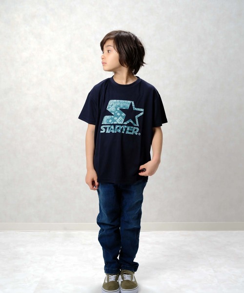 STARTER(スターター)の「STARTER スターター ペイスリーロゴ 半袖Tシャツ(Tシャツ/カットソー・キッズ・ブラック/オフホワイト/ブルー/イエロー/オレンジ/チャコール・130cm/140cm/150cm/160cm)」の18枚目の写真