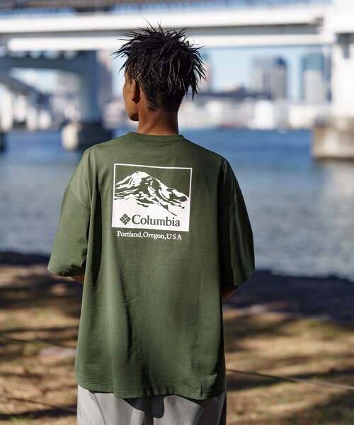 FREAK'S STORE(フリークスストア)の「限定展開 Columbia×FREAK'S STORE/コロンビア 別注 インペリアルパーク バックプリント クルーネックTシャツ(Tシャツ/カットソー・メンズ・ホワイト/ブラック/ベージュ/グレー/グリーン/ホワイト系その他/ブラック系その他/グレー系その他/ベージュ系その他/グリーン系その他・SMALL/MEDIUM/LARGE/X-LARGE)」の13枚目の写真